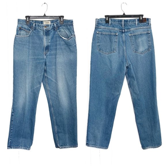 L.L. Bean Relaxed Fit Men's Jeans Size 37x32 - Picture 1 of 6